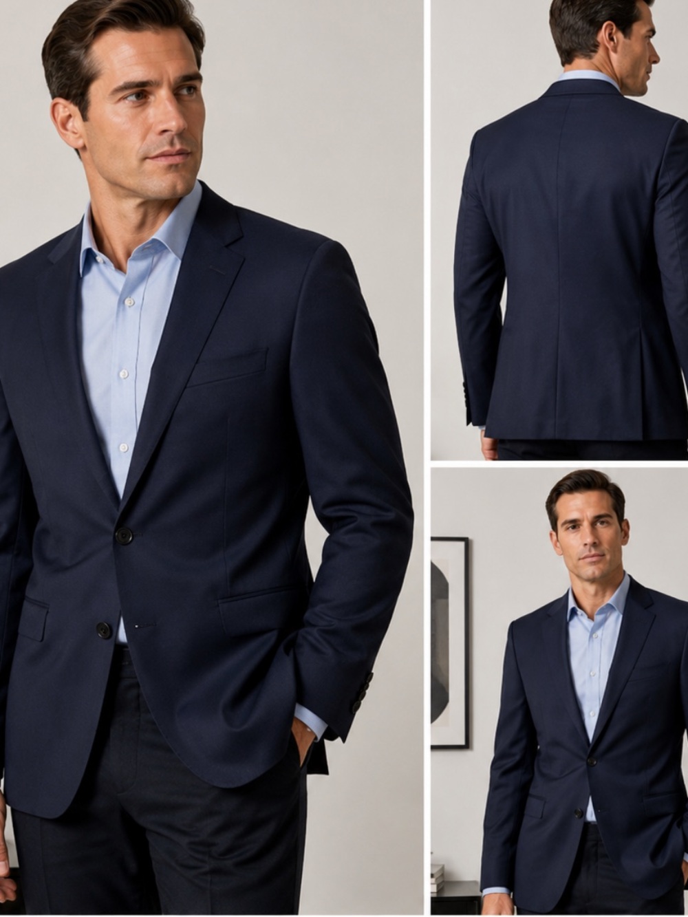 Hugo boss super 100 Classic navy blue Men's Blazer size 44R office